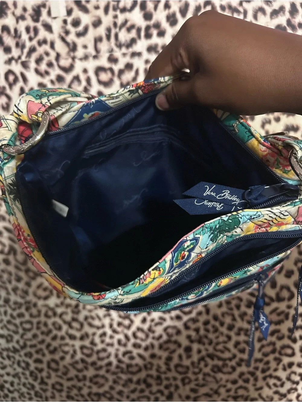Vera Bradley Quilted Stamp Multi-Color Crossbody Shoulder Bag